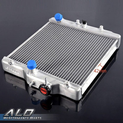 Solid Spare Fit For 92-2000 Honda Civic D15 16 EG EK SOHC 2 Row 42MM Full Aluminum Radiator