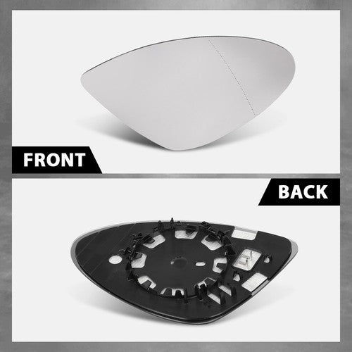Solid Spare Passenger Side Heated Mirror Glass W/Backing Plate Fit For 11-17 Porsche Cayenne