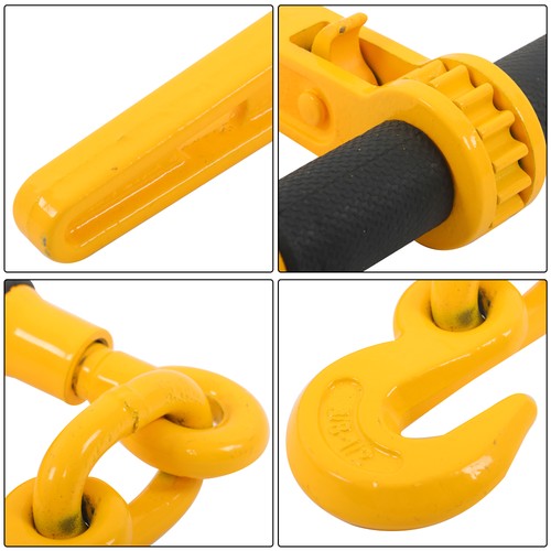 Solid Spare 2 x Steel Yellow Chain and Bundle Kit 3/8"-1/2" G80 12000lbs Width 23"-34" Chain