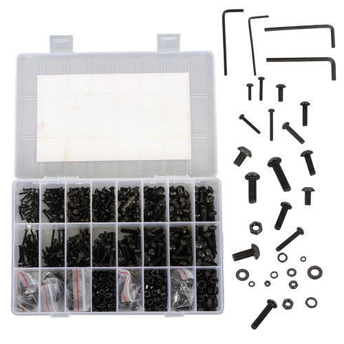 Solid Spare Hex Socket Head Screw Assortment Kit, 1625 Piece M2 M3 M4 M5 Bolts and Nuts