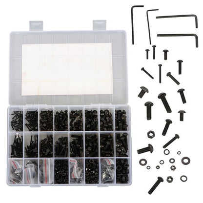 Solid Spare Hex Socket Head Screw Assortment Kit, 1625 Piece M2 M3 M4 M5 Bolts and Nuts