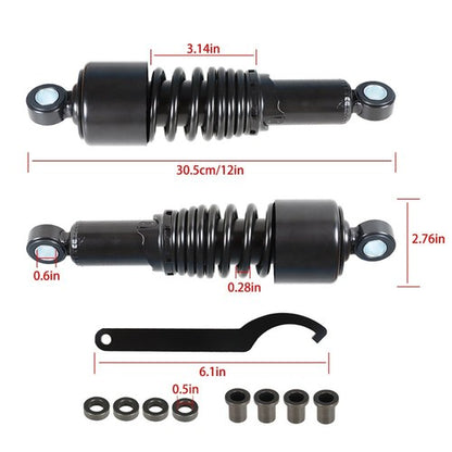 Solid Spare Fit For Sportster 883 1200 Pair 10.5'' 267mm Black Rear Shocks