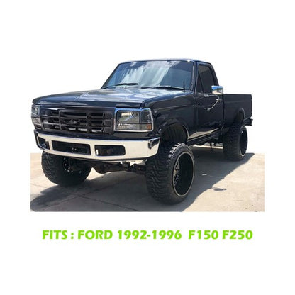 Solid Spare Fit For 1992-1997 Ford F Super Duty Bronco F150-F350 F53 F59 Front Bumper Grille