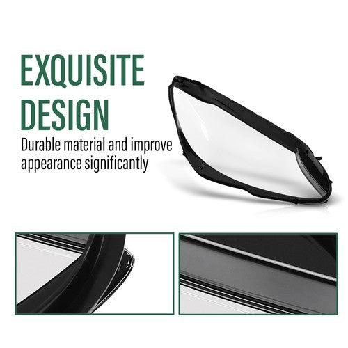 Solid Spare Fit For 19-20 Mercedes-Benz C-Class W205 Headlight Replacement Lens Left & Right