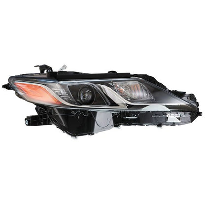 Solid Spare Black Housing Headlight Lamp Passenger RH Side For Toyota Camry L/Le/Se 2018-19