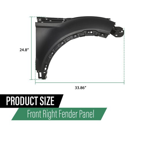Solid Spare Front Right Fender Fit For 2012-2018 Land Rover Range Rover Evoque LR027589