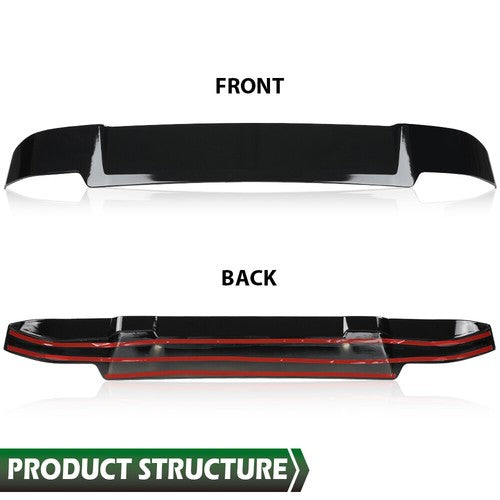 Solid Spare Fit For 20-23 Land Rover Defender 90 / 110 Rear Roof Spoiler Wing Glossy Black