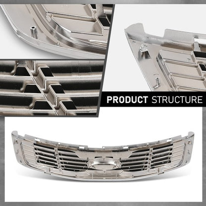 Solid Spare Fit For 2009-2010 Kia Optima Magentis Front Bumper Upper Grille Black Chrome
