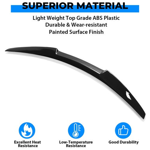 Solid Spare Rear Trunk Spoiler Rear wing For 19-25 BMW G20 330i G80 M3 Gloss Black M4 Style