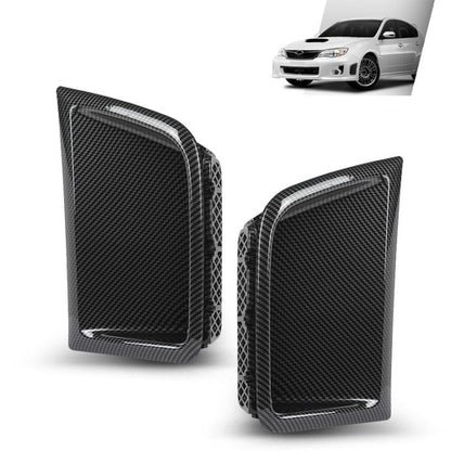 Solid Spare Carbon Look Front Bumper Side Air Vent Fit For 08-14 Subaru Impreza WRX STI