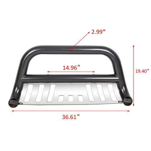 Solid Spare Front Push Bumper Bull Bar Grille Guard Stainless For Toyota Tacoma 2005-2015