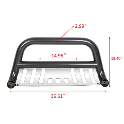 Solid Spare Front Push Bumper Bull Bar Grille Guard Stainless For Toyota Tacoma 2005-2015