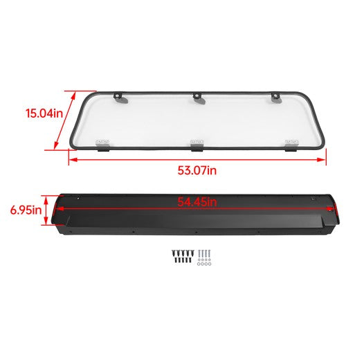 Solid Spare Rear Window Windshield Clear For Polaris General 4 1000/ XP 4 1000 2016-2025