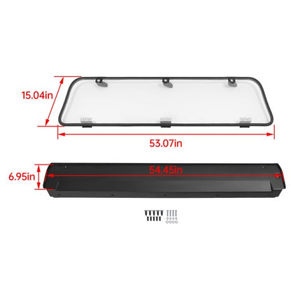 Solid Spare Rear Window Windshield Clear For Polaris General 4 1000/ XP 4 1000 2016-2025