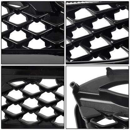 Solid Spare Front Upper Grille Plastic Gloss Black Suitable For Subaru WRX/WRX STI 2015-2017