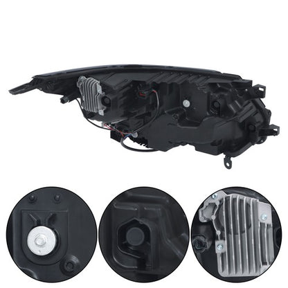 Solid Spare Headlight Turn Signal For Nissan Pathfinder 22-23 Chrome Housing LH LED+Halogen