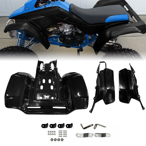 Solid Spare For 86-89 Honda TRX 250R TRX250R Plastic Black Front & Rear Fender Set Plastics