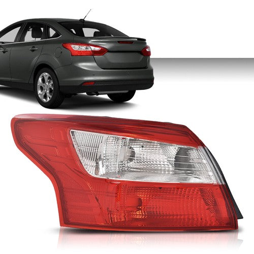 Solid Spare Rear Outer Tail Light Brake Lamp Assembly Fit For 2012-2014 Ford Focus Left Side