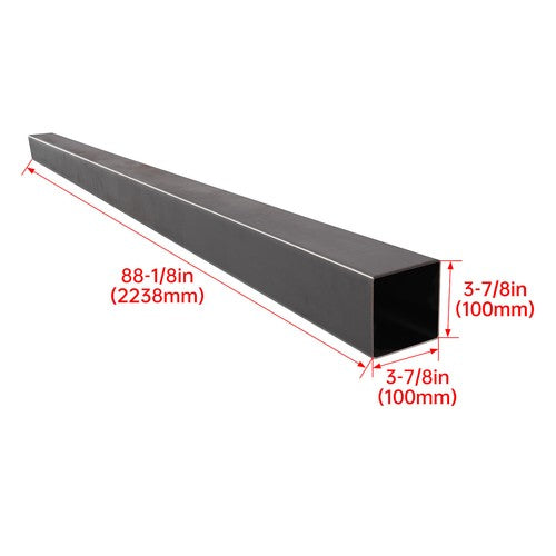 Solid Spare Steel Raw RV Rear Bumper Standard 4" x 4" W/ Bumper Plug For RV Camper