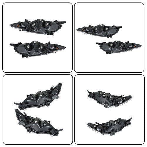 Solid Spare Halogen Headlights For Toyota Corolla 2011-2013 Headlamps Clear Left+Right Side