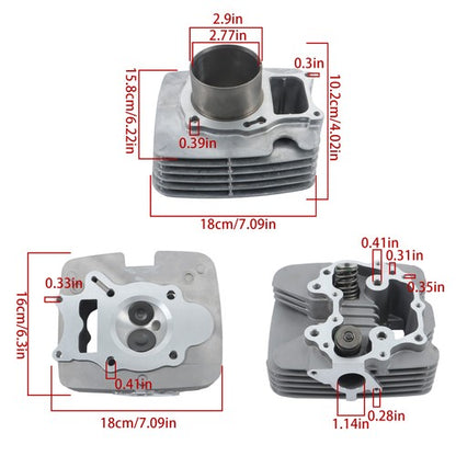 Solid Spare For HONDA 2002-2014 TRX250 RECON 250 Cylinder head, gasket 12200-HM8-305