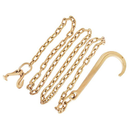 Solid Spare Tow Chain 15 J Hook 5/16 X 10 FT Grade 70 for Mini J Hook Recovery Wrecker Axle