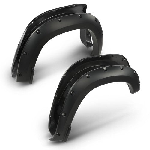 Solid Spare Fit For 2019-2023 Ram 1500 Smooth Black Pocket Rivet Bolt-on Fender Flares 4Pcs