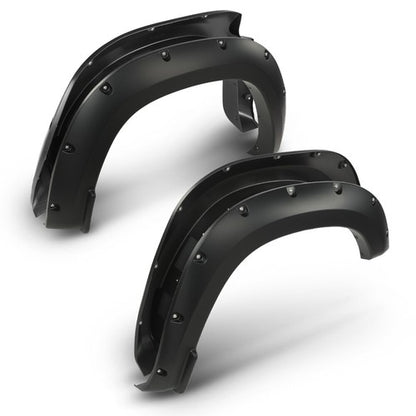 Solid Spare Fit For 2019-2023 Ram 1500 Smooth Black Pocket Rivet Bolt-on Fender Flares 4Pcs