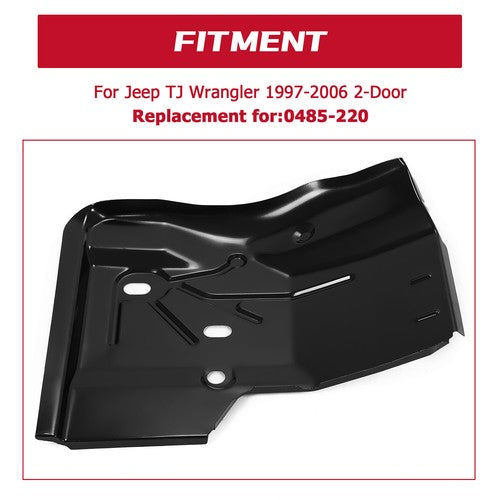 Solid Spare For 97-06 Jeep Wrangler TJ 2 Door Front Floor Pan Passenger Side Black #0485-220