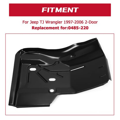 Solid Spare For 97-06 Jeep Wrangler TJ 2 Door Front Floor Pan Passenger Side Black #0485-220