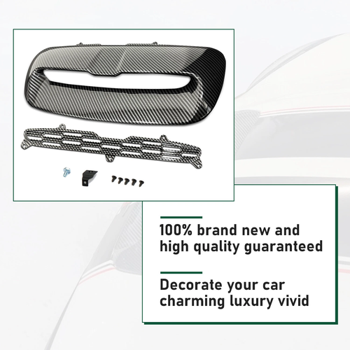 Solid Spare Hood Scoop For 07-13 Mini Cooper S R55 R56-R58 R59 Air Intake Vent Carbon Style