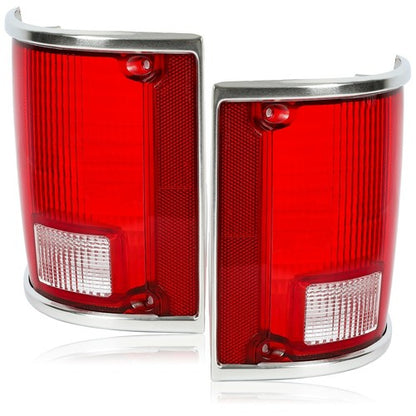 Solid Spare Tail Light Lens Pair For Chevrolet C10 C20 K10 R1500 Suburban 1973 75-86 1991