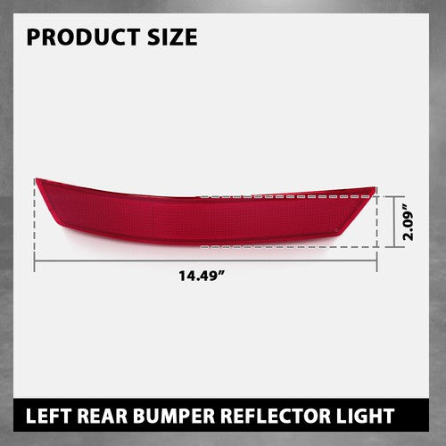 Solid Spare Fit For 08-11 Mercedes-Benz W164 ML-Class Rear Bumper Reflector Light Left Side