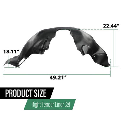Solid Spare Fit For 14-15 Chevrolet Camaro Front Right Side Fender Liner Splash Shield