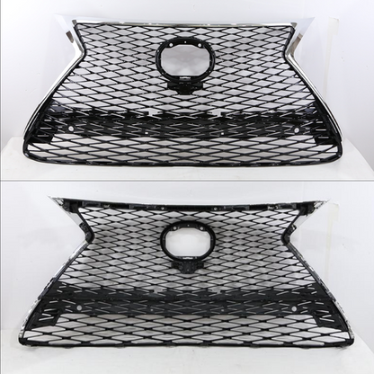 Front Bumper Grille For 2015-2017 Lexus NX200T NX300H F Sport Grill Chrome Black
