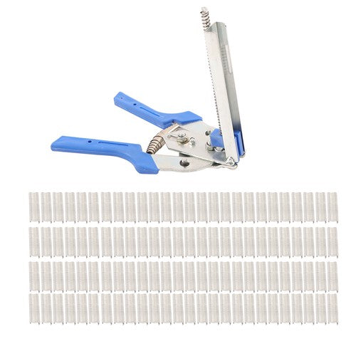Solid Spare Fencing Gun Hog Ring Plier Fastener Stapler M Nailer Wire Ringer W/ 3000 Clips