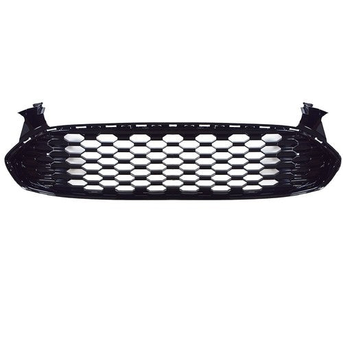 Solid Spare Front Bumoer Grill Grille For Ford Fusion 2013-2016 Black Glossy Honeycomb Trim