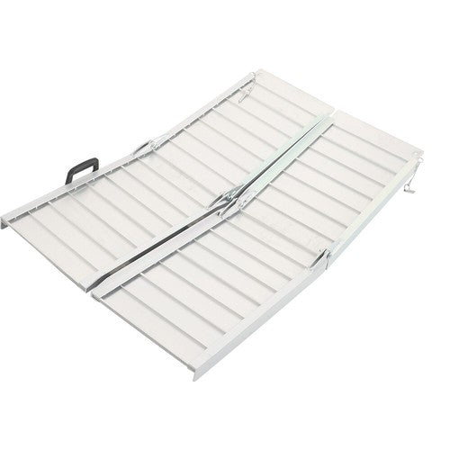 Solid Spare Multi-Fold Aluminum Wheelchair Ramp Motorcycle Loading Ramp 6'L×9.8"W 600lbs US