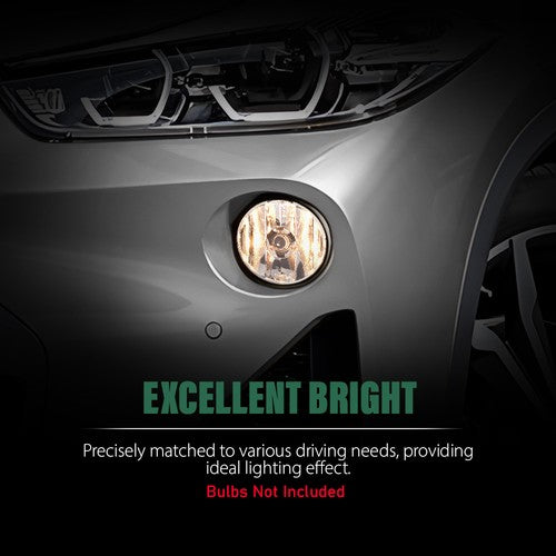 Solid Spare Pair Front Bumper Fog Lights Driving Lamps Fit For 2011-2021 BMW X1 X2 X3 X4