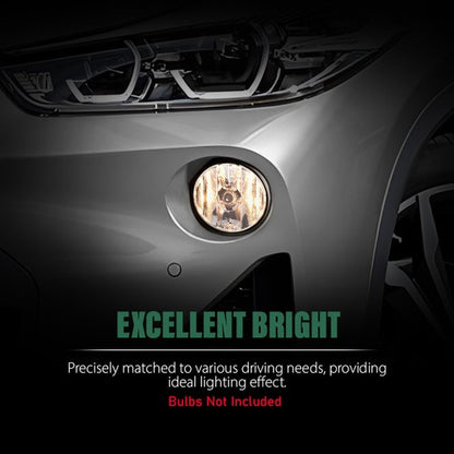 Solid Spare Pair Front Bumper Fog Lights Driving Lamps Fit For 2011-2021 BMW X1 X2 X3 X4