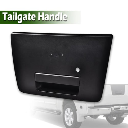 Solid Spare Tailgate Rear Handle Black Fit For 2004-2012 Nissan Titan W/ Emblem Provision