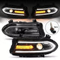Solid Spare Pair LED DRL Projector Headlights Assemblies For Dodge Charger 2015-2023 LH+RH