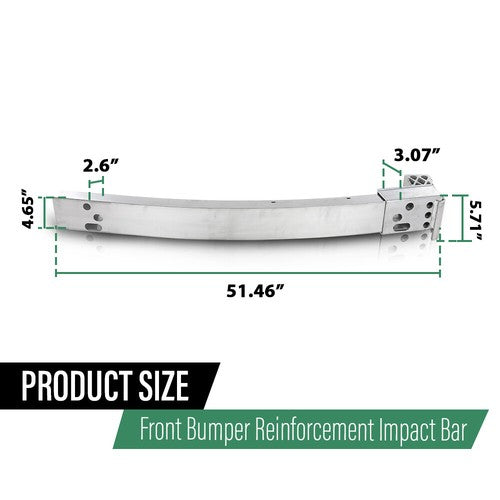 Solid Spare Fit For 14-19 Toyota Highlander Aluminum Front Bumper Reinforcement 520210E050