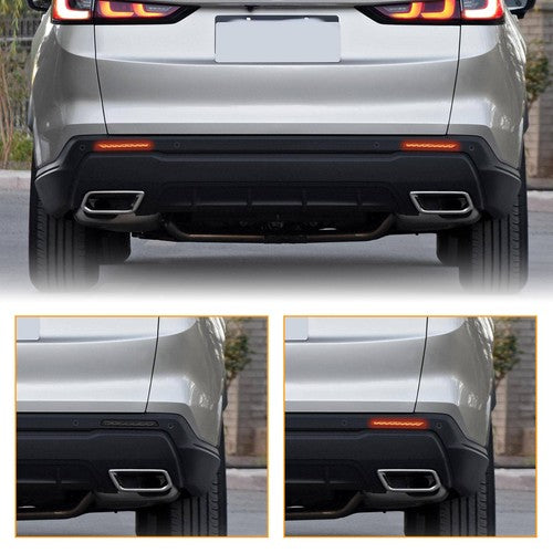 Rear Bumper LED Reflector Lights Pair For 2023 2024 Honda CR-V CRV Smoked Lens