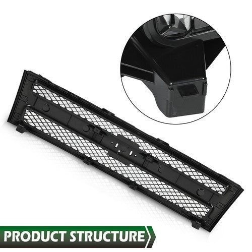 Solid Spare Front Bumper Grille Grill Insert Black Fit For 2007-2013 Chevy Silverado 1500