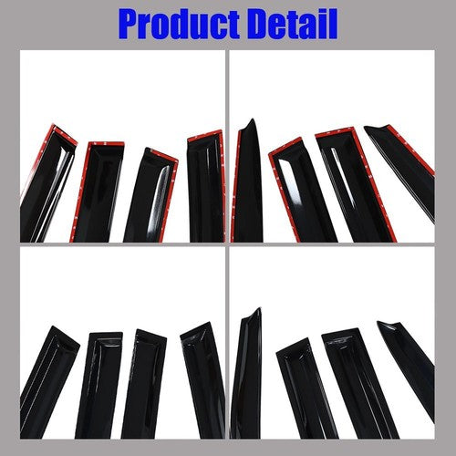 Solid Spare 4pcs For 2001-2007 Toyota Highlander Smoke Window Visors Rain Guard NEW