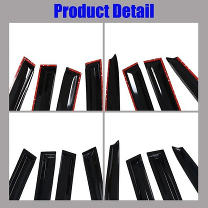 Solid Spare 4pcs For 2001-2007 Toyota Highlander Smoke Window Visors Rain Guard NEW