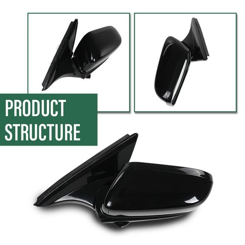 Solid Spare Fit For 03-07 Honda Accord Manual Folding Power Mirror Left Driver Side