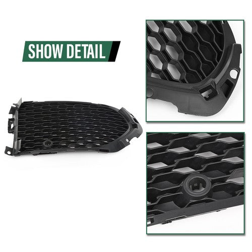 Solid Spare Fit For 17-20 Jaguar F-Pace Front Bumper Insert Fog Light Cover Right Side