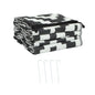 Solid Spare Outdoor Rug Outdoor Indoor RV Mat Carpet For Patio Backyard Black & White 6x9 ft